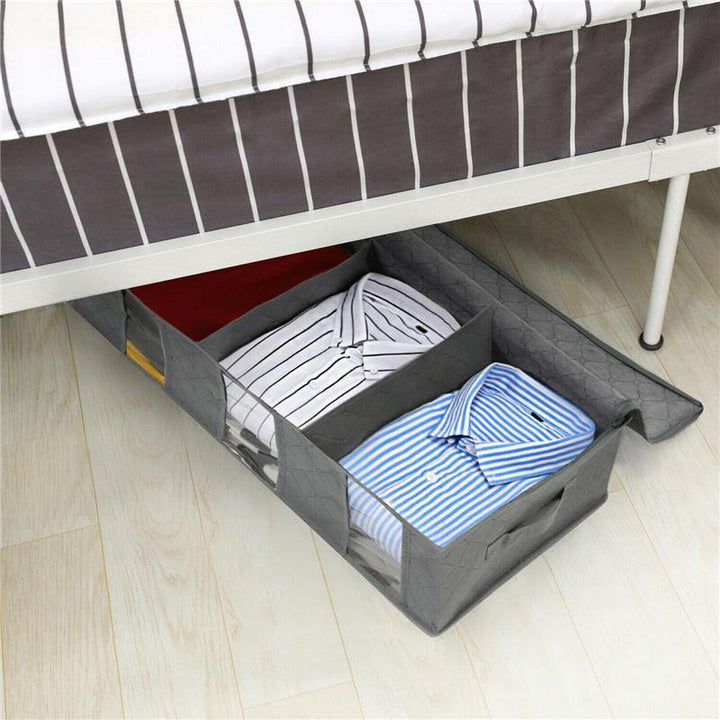 Large Capacity Under Bed Storage Bag Shoes Duvet Clothes Container NonWoven