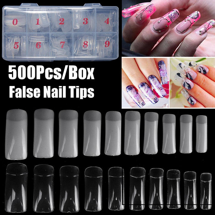 500 Nail Patches Transparent False Nail Nail Polish