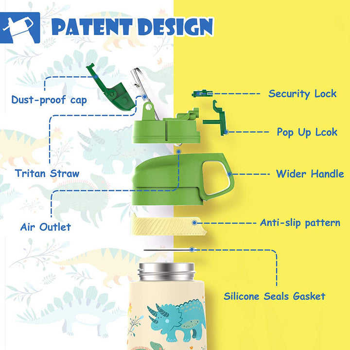 Children's Vacuum Insulated Water Bottle with Straw