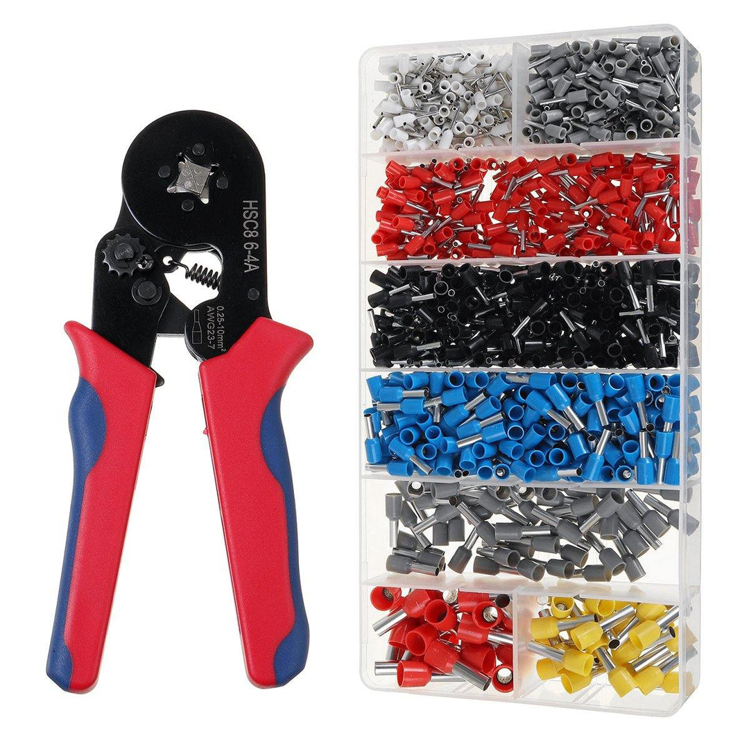 0.25-10mm¬≤ Adjustable Crimper 1200PCS Wire Terminals Crimping Plier Tools Set - MRSLM