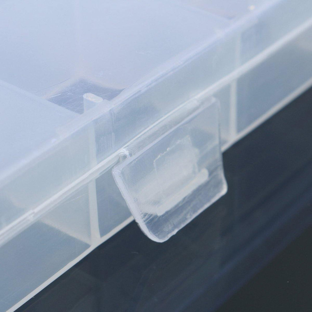 24 Grids Clear Plastic Adjustable Jewelry Storage Container DIY Crafts Organizer Dividers Box