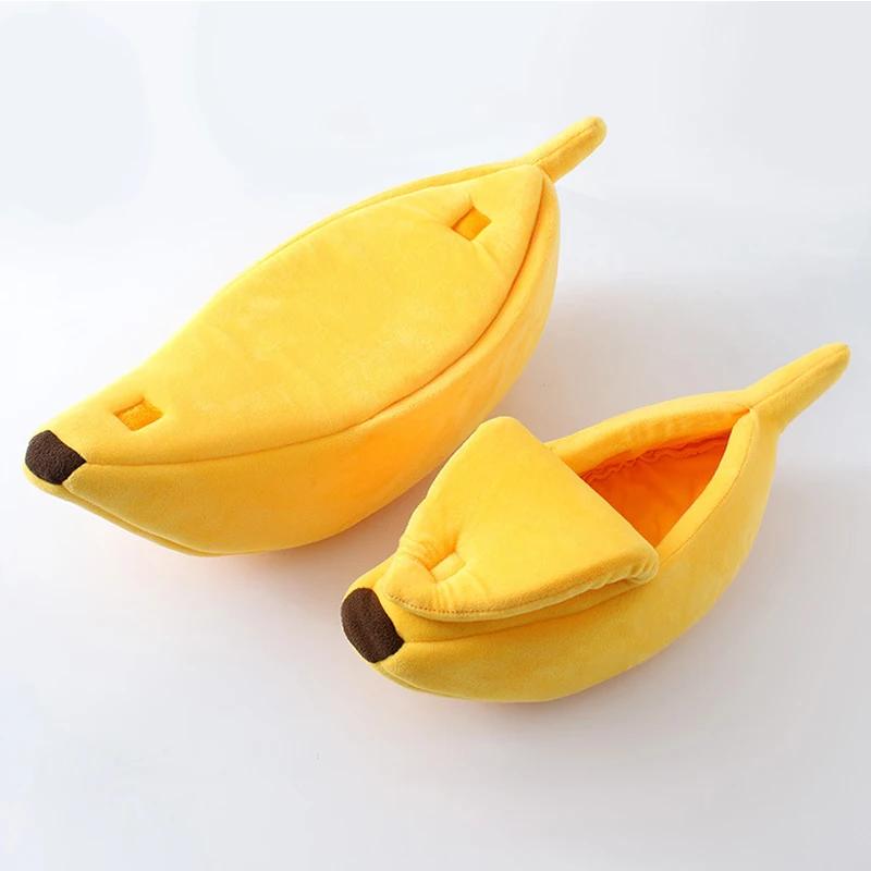 Banana Cat Bed House - Cozy Pet Bed for Cats and Dogs