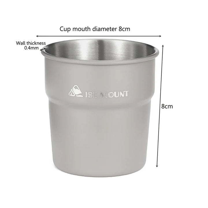 Portable 300ml Stainless Steel Camping Cup