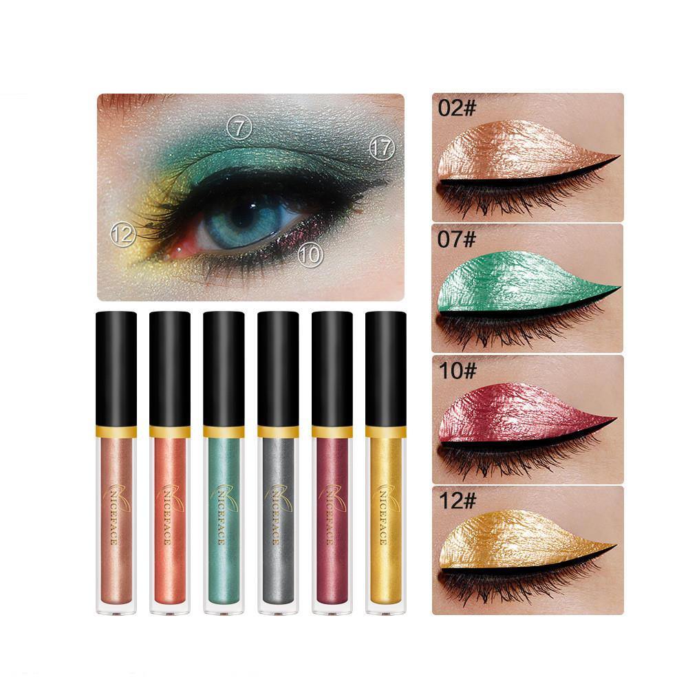 17 Colors Liquid Eye Shadow Diamond Shimmer Glitter Eye Highlighter Makeup Long-Lasting