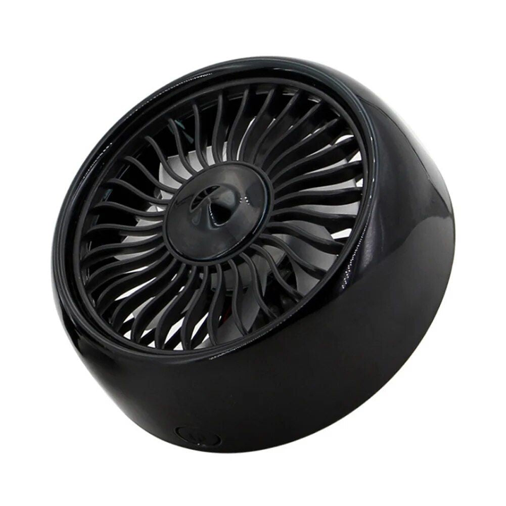 USB Car Vent Fan with 3 Speeds & Colorful LED Light