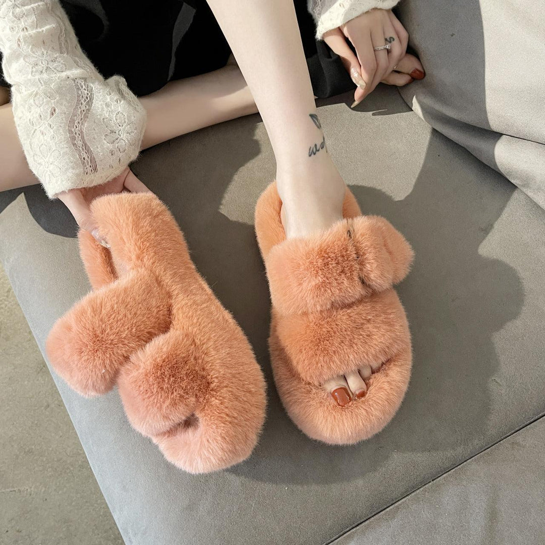 New Style Thick-bottomed Woolen Cotton Slippers