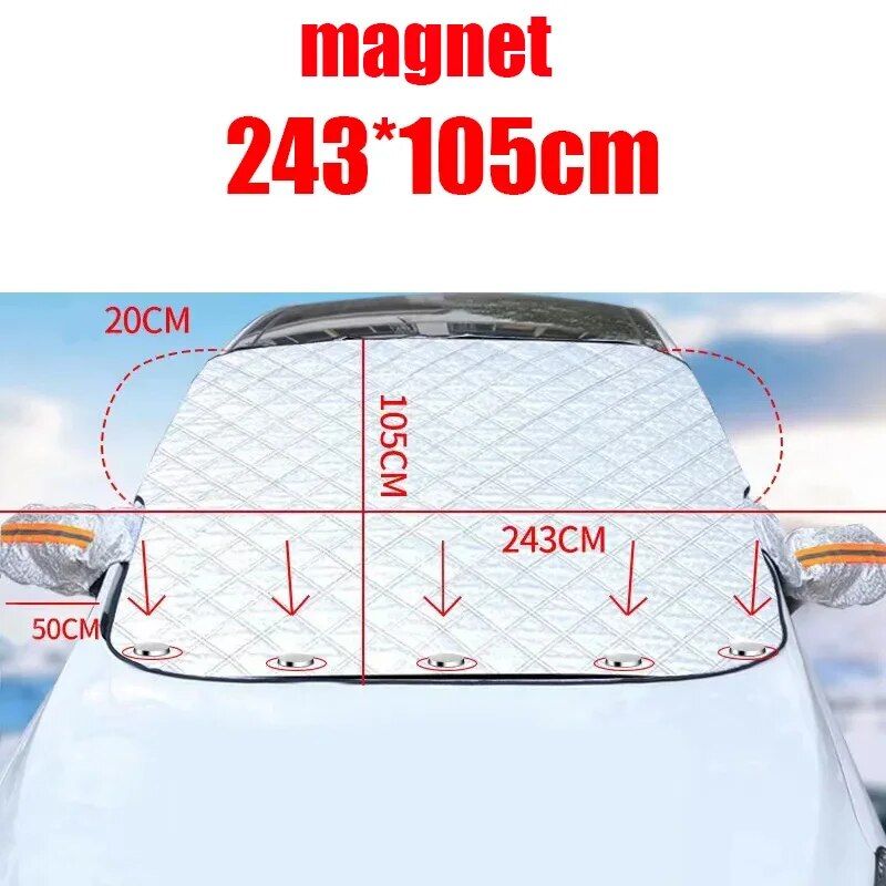 Multipurpose Magnetic Car Windshield Protector ‚Äì Snow, Ice, and Sun Cover