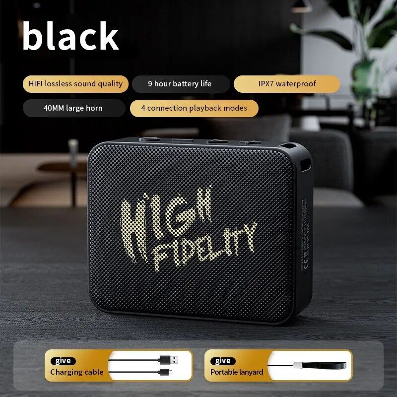 Portable Waterproof Bluetooth Speaker with Enhanced Bass