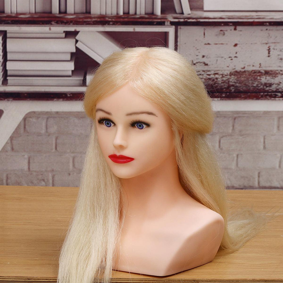 26'' 90% Real Human Hair Mannequin Head Hairdressing Training Head Model Salon