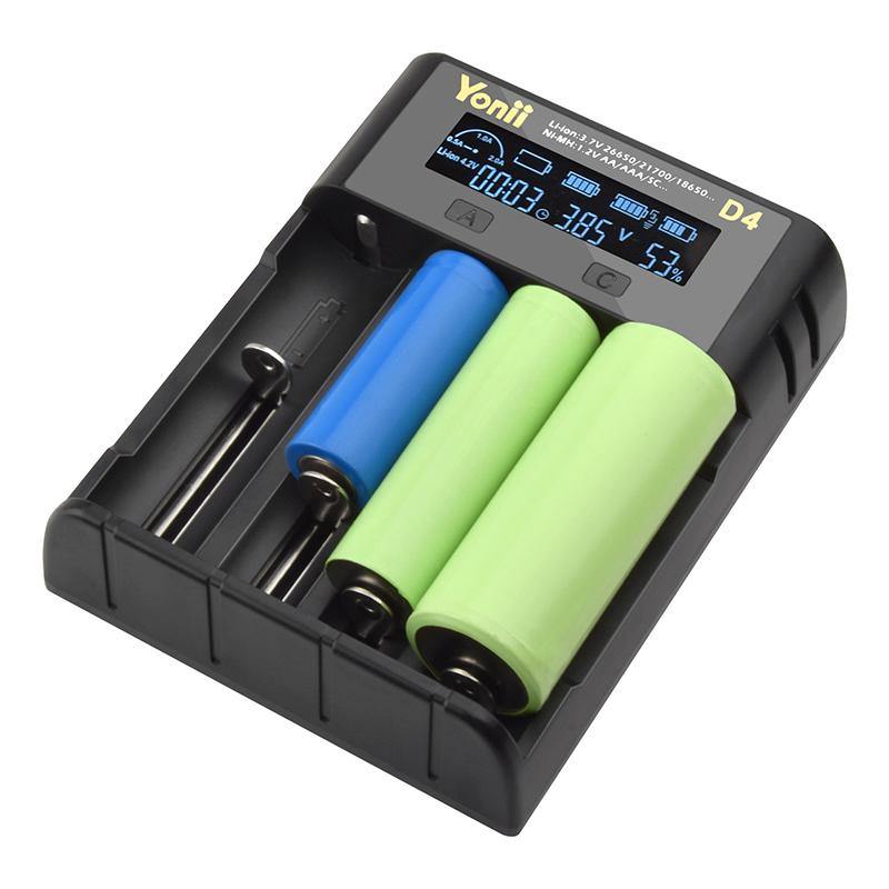 Portable USB Rechargeable Battery Charger Fast Charging For AA 18350 18500 18650