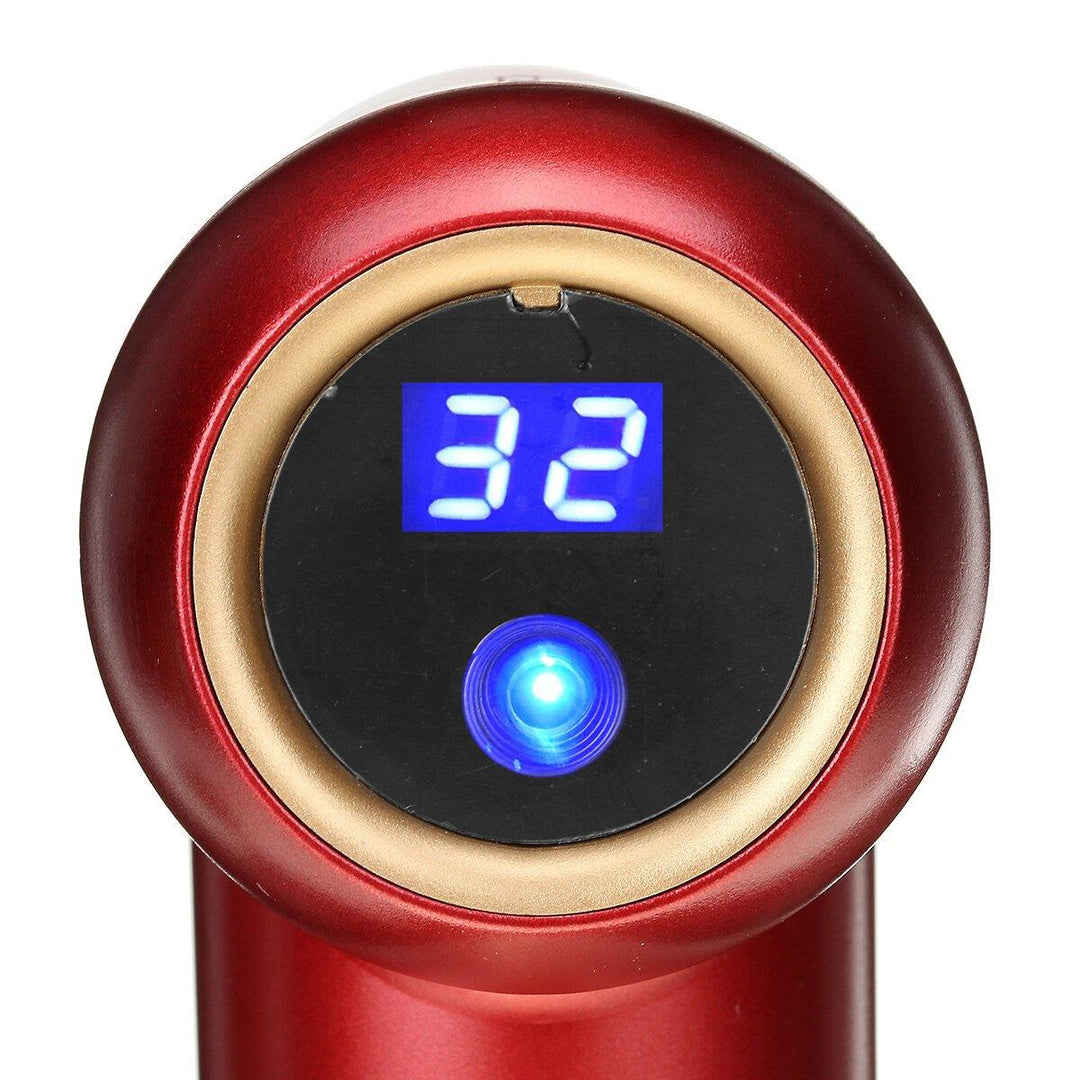 32 Gears LCD Touch Screen Electric Fascia Massager 7200rpm Muscle Relaxer W/ 8 Massage Heads