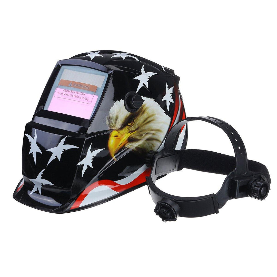 Solar Powered Auto Darkening Welding Helmet Arc Tig Mig Grinding Welderr - MRSLM