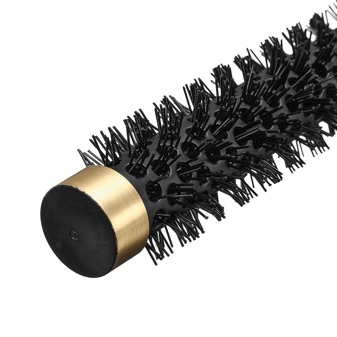 1 Piece Round Curling Hair Comb Plastic Black Salon Barber