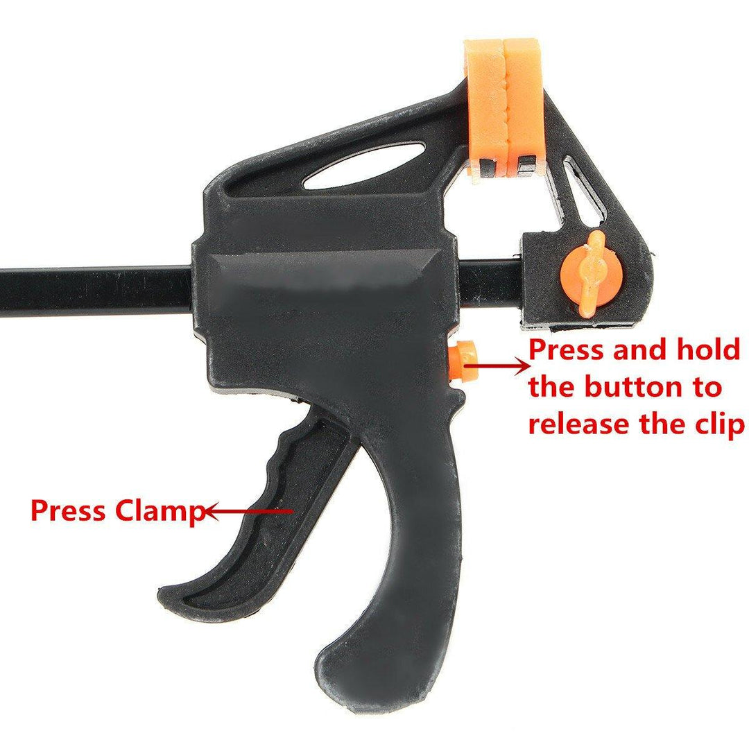 Raitool‚Ñ¢ 4 Inch Wood Working Bar F Clamp Quick GrIip Ratchet Releasee Squeeze Hand Tool DIY