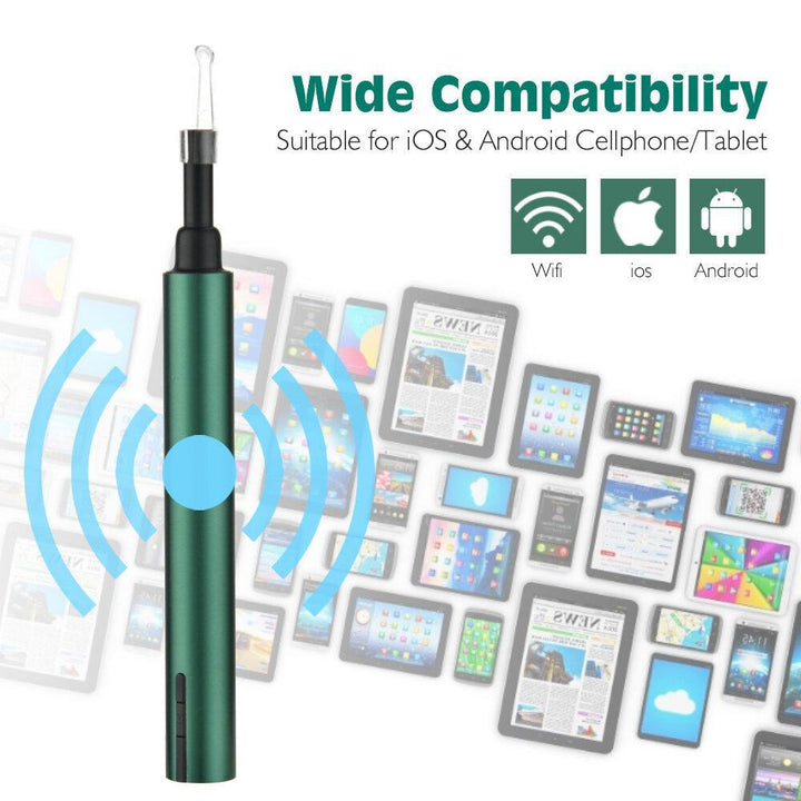 3.0mm Wireless WiFi Ear Pick Otoscope Camera Borescope Luminous Ear Wax Cleaning Teeth Oral Inspection Health Care 3.0/5.0MP