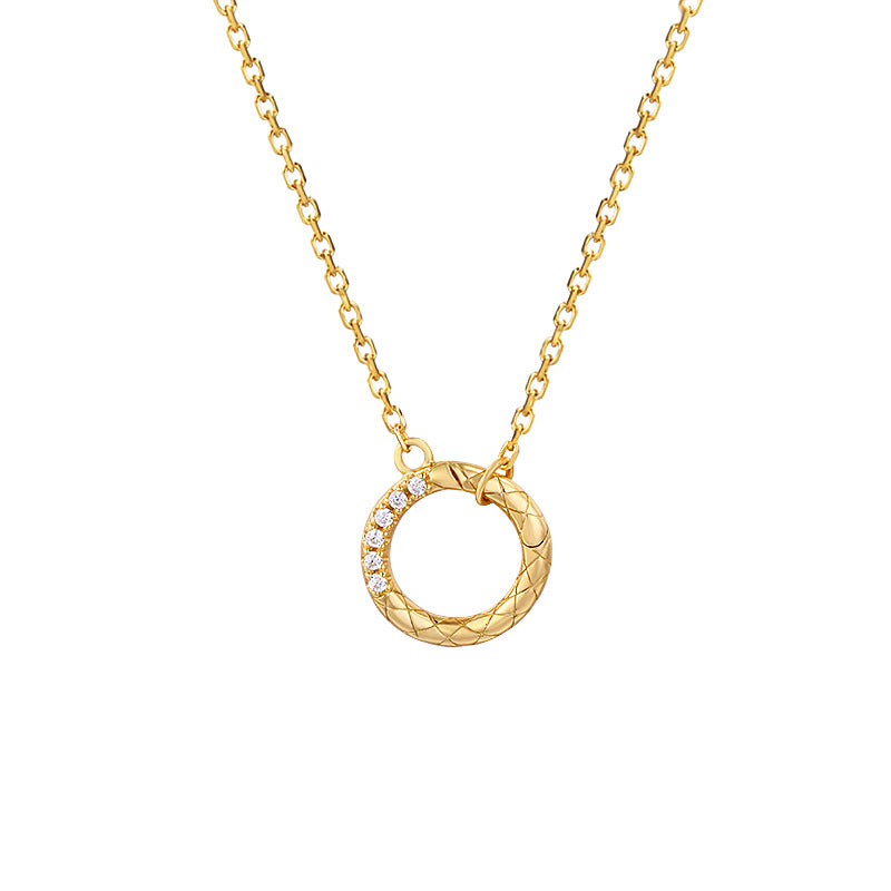 Simple And Versatile Double-sided Rhombic Ring Necklace