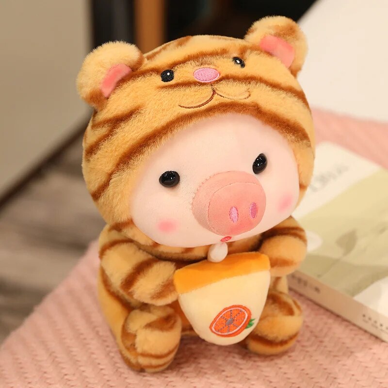 Kawaii Bubble Tea Animal Plush Toy - Adorable Home Decor Gift