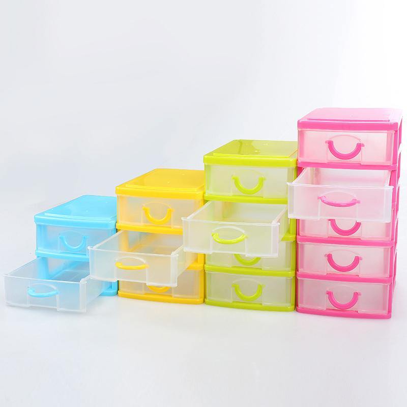 4 Styles Multi-layer Plastic Storage Box Desktop Organizer Drawer Storage Box Detachable Jewelry Makeup Cabinets Case Nail Storage Case