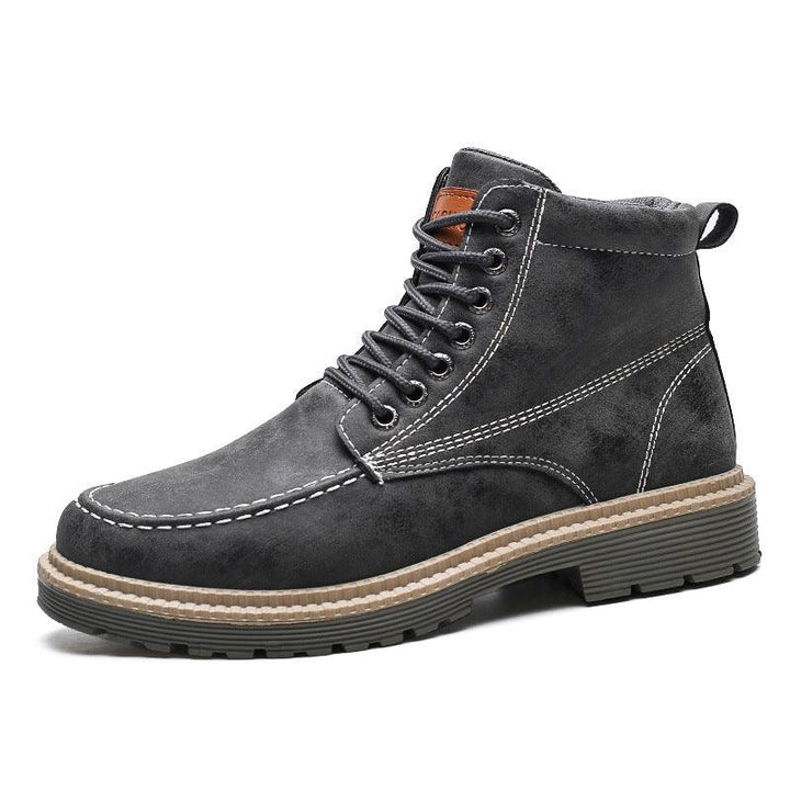 Men's Trend Casual Tooling Boots Retro Fashion Men's Leather Boots