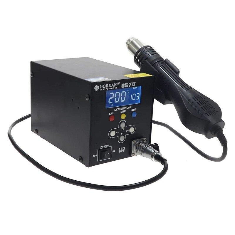 GORDAK 857D 1000W High Power LCD Display Soldering Station Intelligent Hot Air Desoldering Station Hot Air Gun