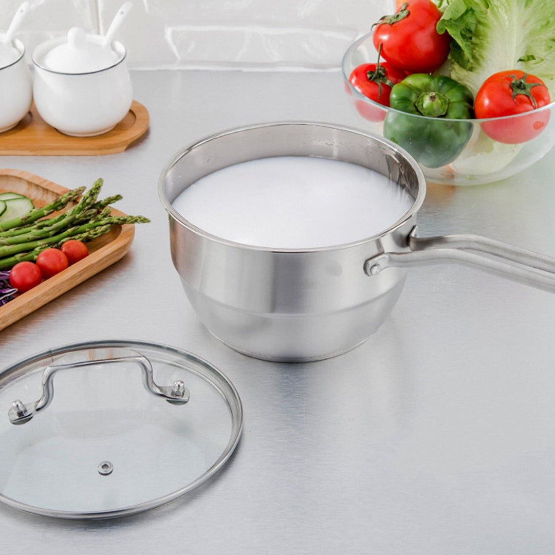 18cm Stainless Steel Steamer Induction Compatible Steamer Rack Milk Pot Cookware