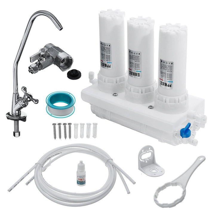 3+2 Home Kitchen Drinking Faucet Tap Water Purifier Filter System Cartridge Kit