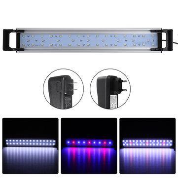 16W 60cm LED Aquarium Fish Tank Timing Fish Lights Submersible Plant Grow - MRSLM