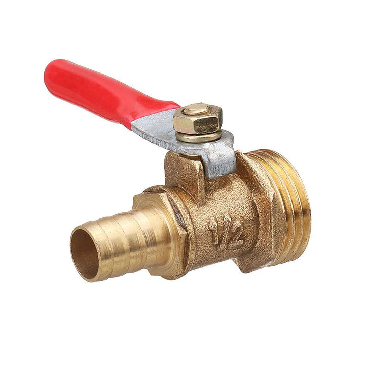 10mm Hose Barb to BSP Male Thread 1/2" 3/8" 1/2" Brass Inline Ball Valve Pipe Hose Coupler Adapter