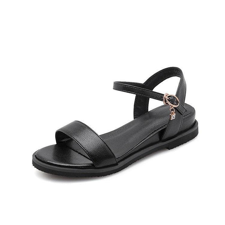 Everyday Open-toed Fashion Sandals With Flat-bottom Buckle