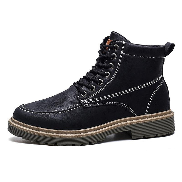 Men's Trend Casual Tooling Boots Retro Fashion Men's Leather Boots