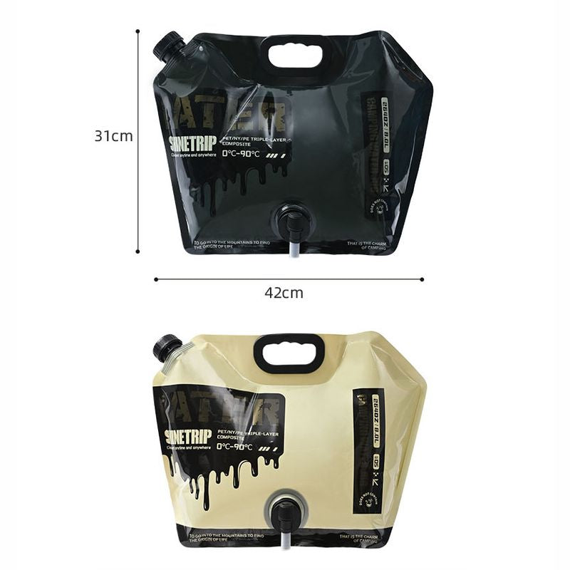 8L Folding Camping Water Bag with Faucet Tap