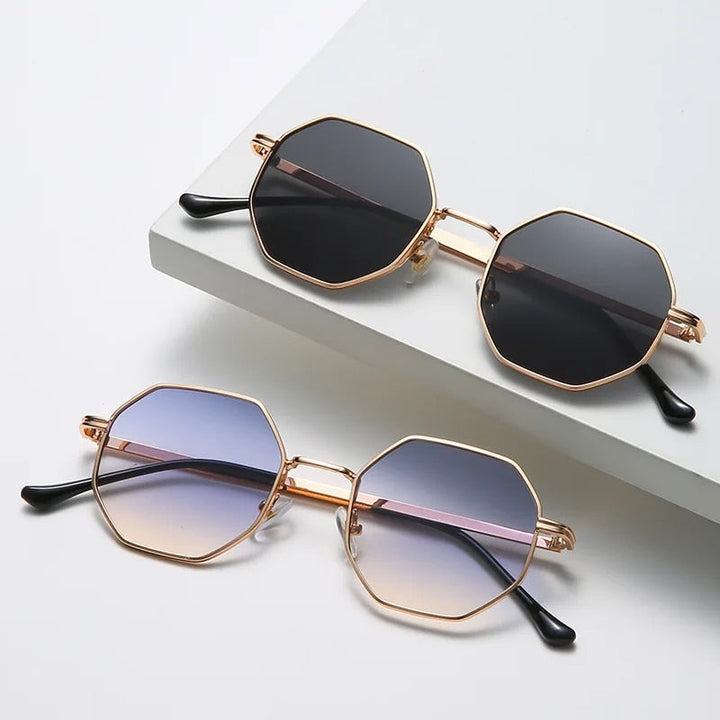 2023 Fashion Polygonal Metal Sunglasses for Women