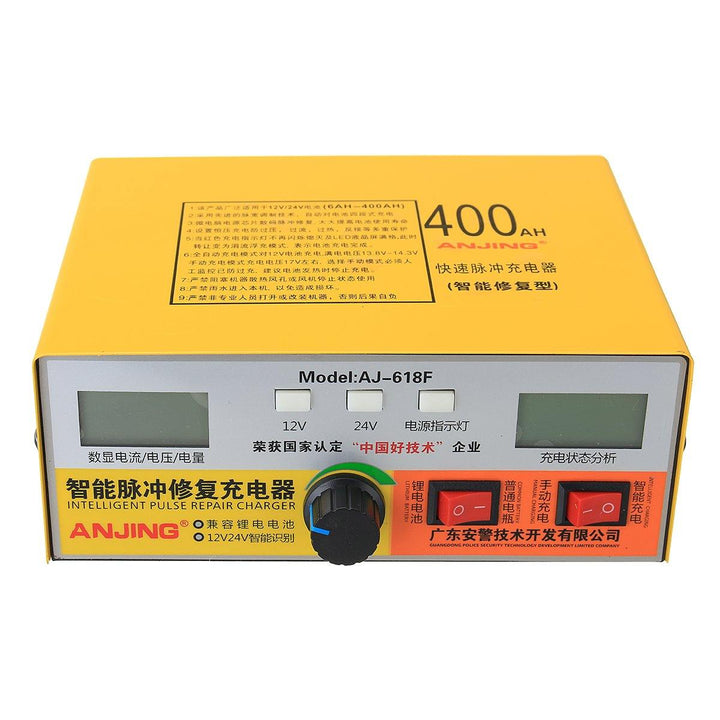 12/24V 400AH Auto Motorcycle Car Battery Smart Charger Pulse Repair Lead Acid