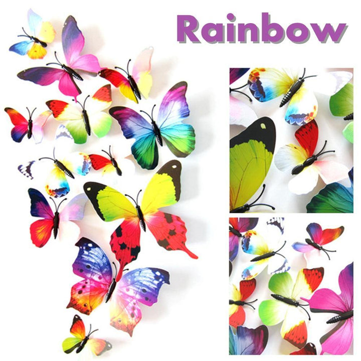 12pcs 3D Butterfly Design Decal Art Wall Stickers Room ations Home - MRSLM