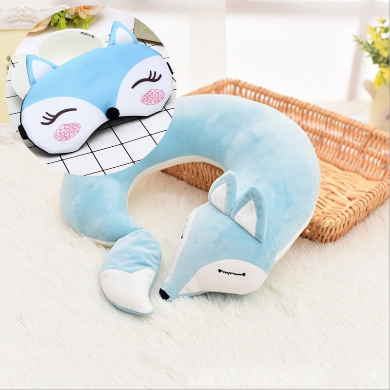 Lovely Fox Shaped Plush Travel Pillows