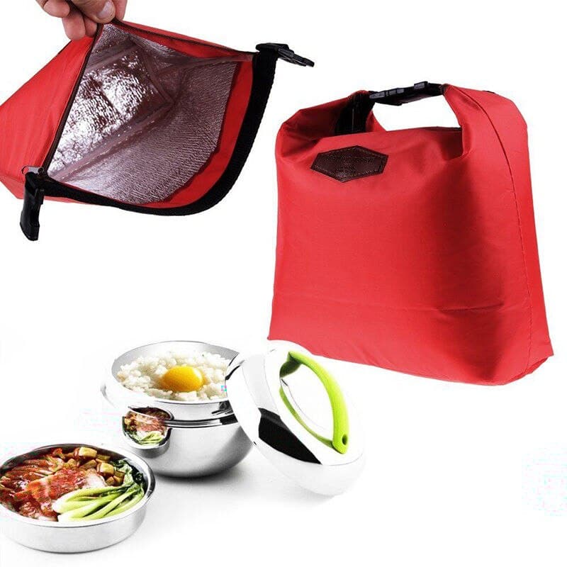 Useful Insulated Waterproof Nylon Lunch Bag