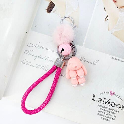 Cute Rabbit Fluffy Keychain