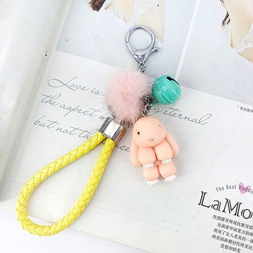 Cute Rabbit Fluffy Keychain