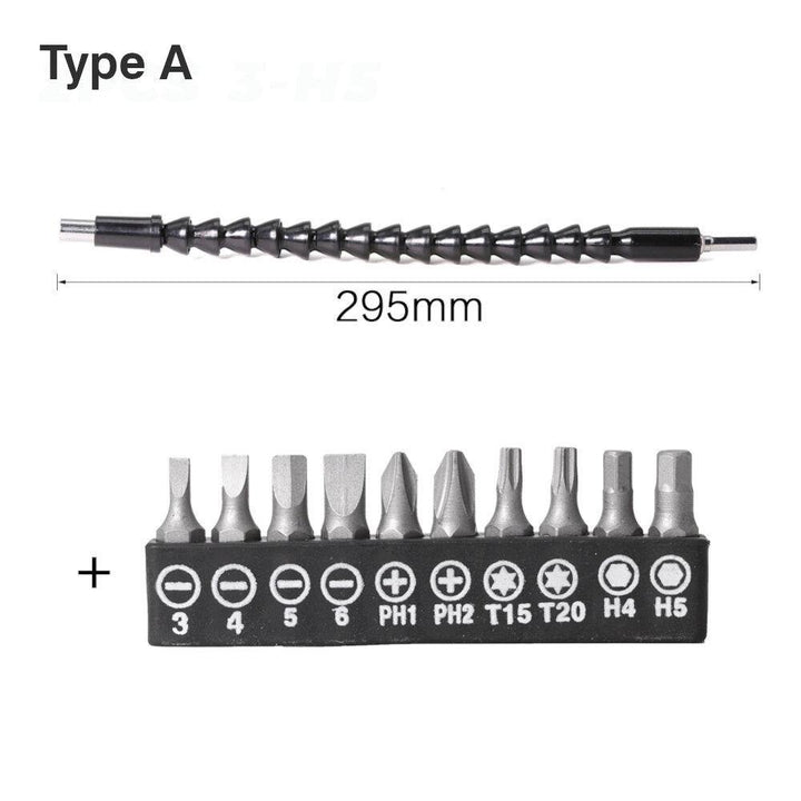 295mm Flexible Shaft Tool Electronics Drill Screwdriver Bit Holder Connect Link Multitul Hex Shank Extension Snake Bit - MRSLM