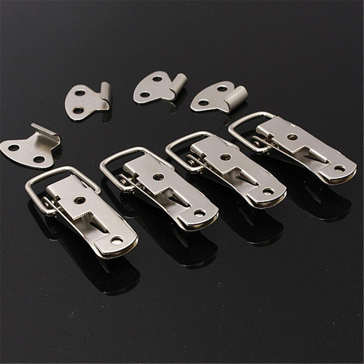 4PCS Case Box Chest Spring Stainless Tone Lock Toggle Latch Catch Clasp