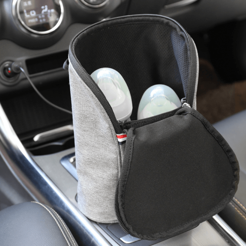 Car USB Baby Bottle Warmer Portable Travel Breast Milk Warmer (Grey)