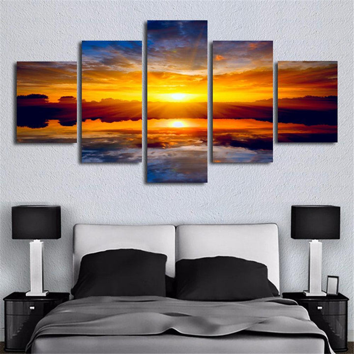 5 Panels Unframed Modern Canvas Art Oil Painting Picture Room Wall Art Pictures Home Wall Decoration Supplies