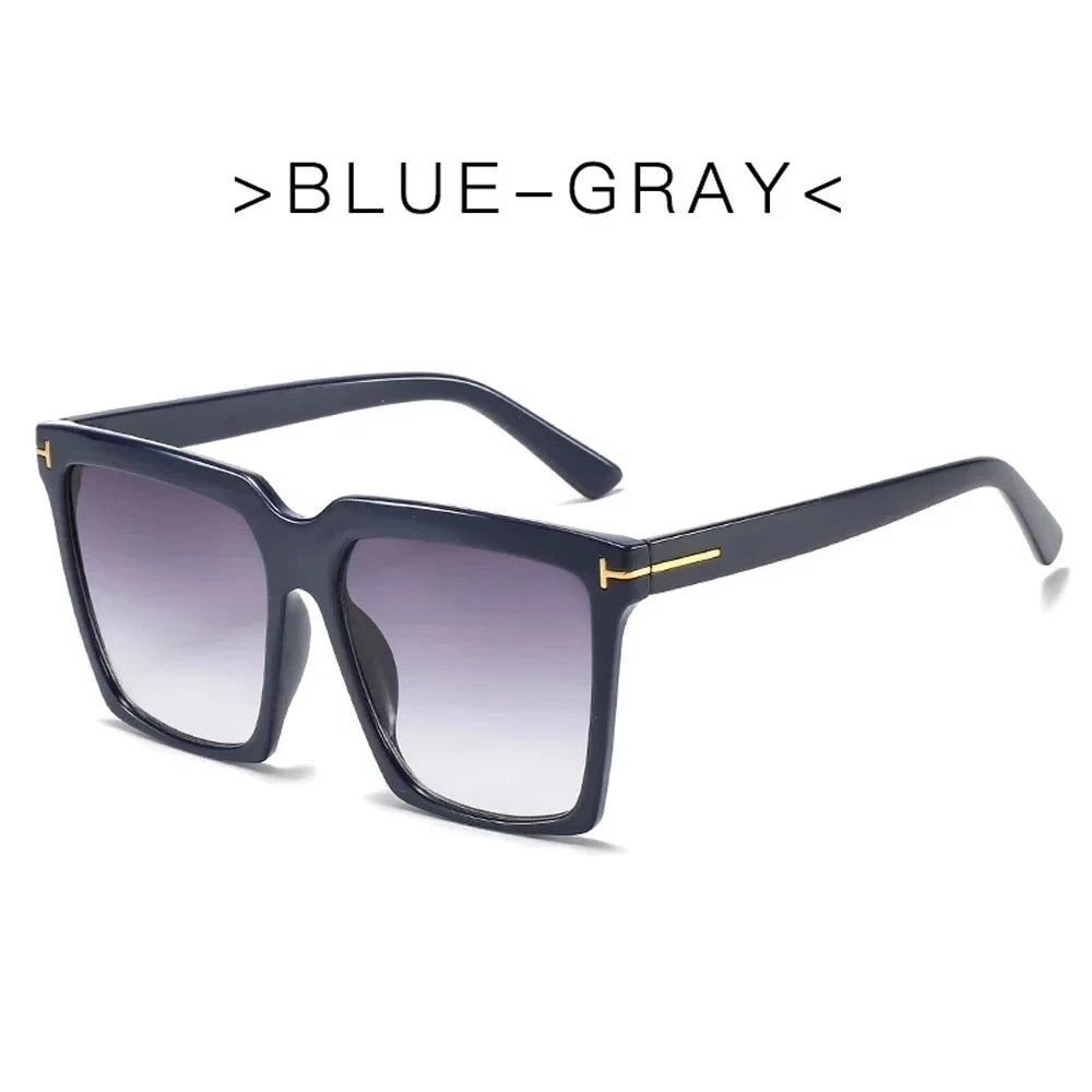 Chic Oversized Square Sunglasses for Women - UV400 Gradient Lenses