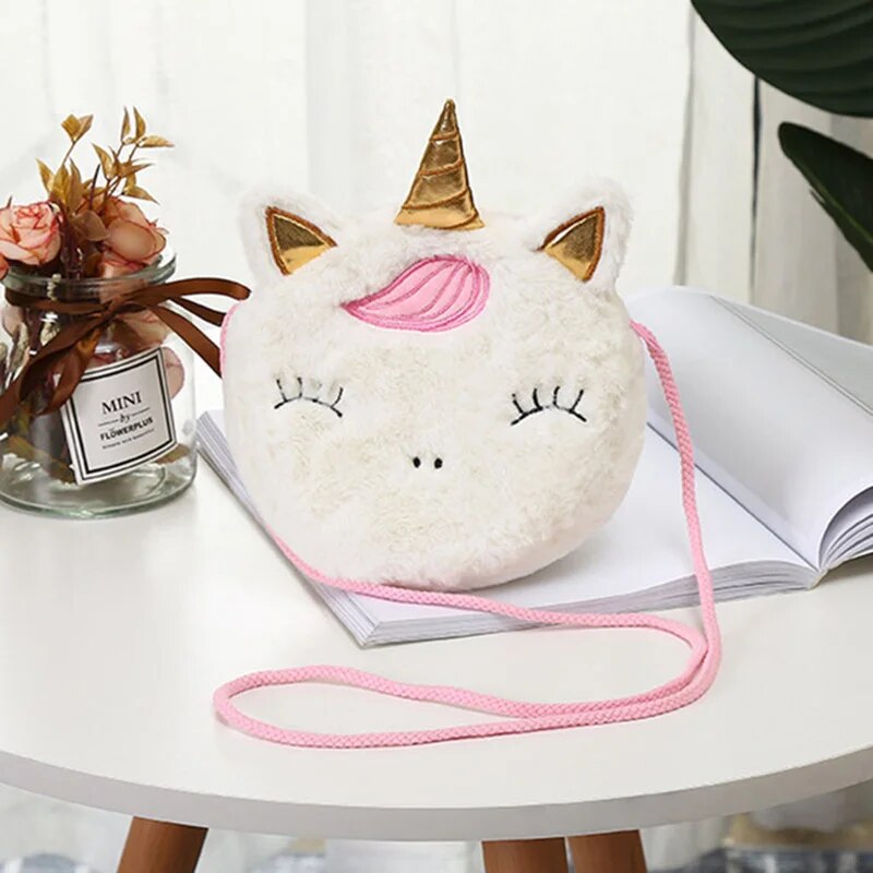 Magical Unicorn Plush Shoulder Bag for Fashionable Kids