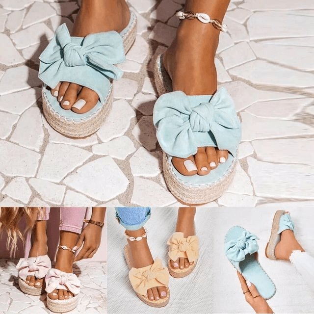 Bow sandals and slippers