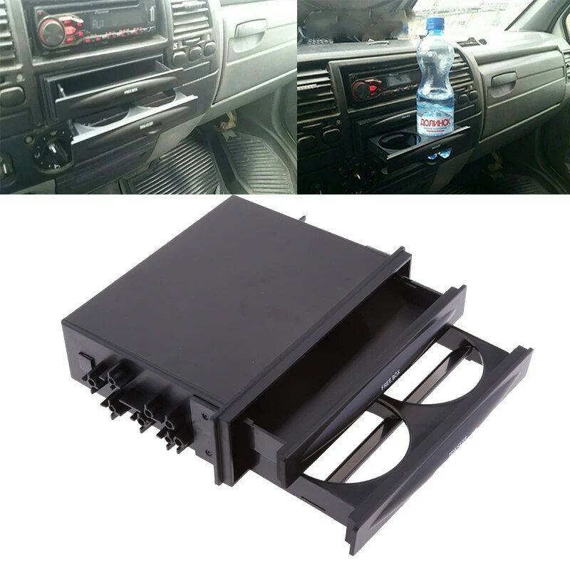 Universal Car Cup Holder & Radio Pocket Organizer