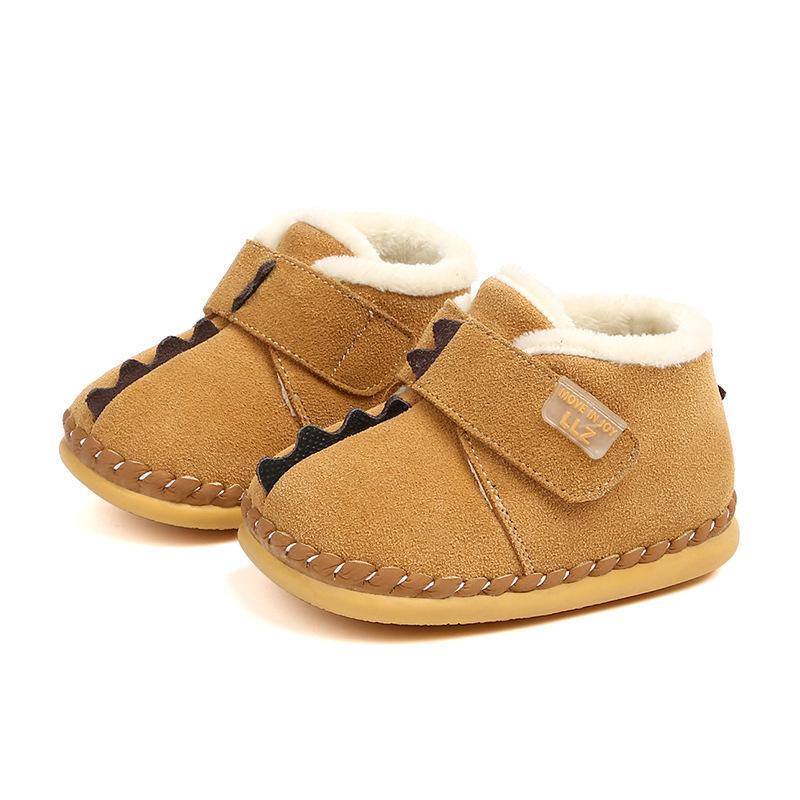 Children's Cotton-padded Shoes Boy Winter Infants Slippers Plus Fleece Girls Snowshoes