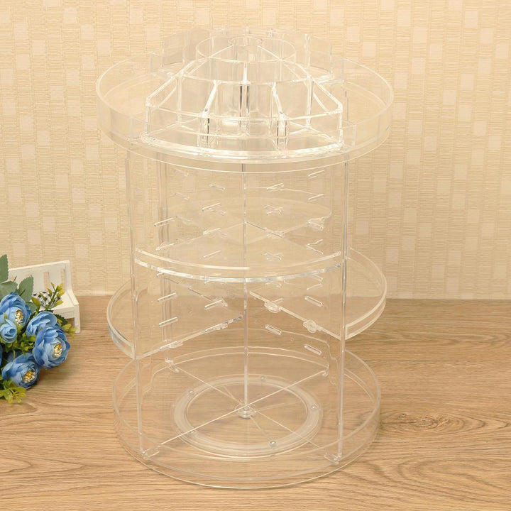 3 Tier Acrylic Cosmetic Makeup Jewelry 360¬∞ Rotating Storage Organizer Case