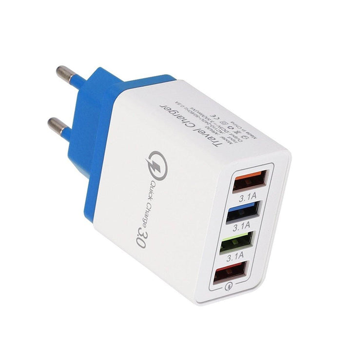 QC3.0 4Ports USB Charger Adapter USB Travel Wall Charger Adapter