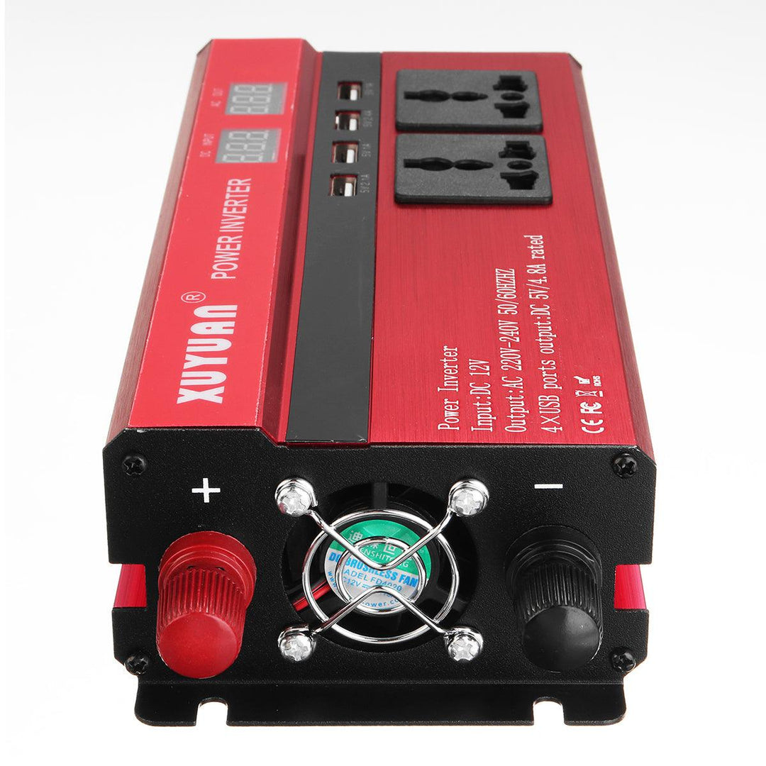 4000W 12V/24V DC to 110V/220V AC Solar Power Inverter LED Modified Sine Wave Converter